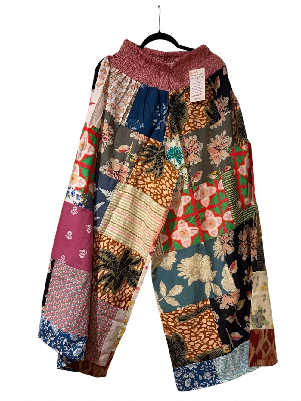 #91 100% Cotton wide leg patchwork pants